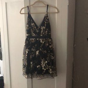 Express flowered patterned dress